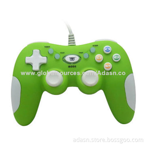 Mini wired gamepad for PC USB, fashionable, with double shock, variious colors, factory cheap price